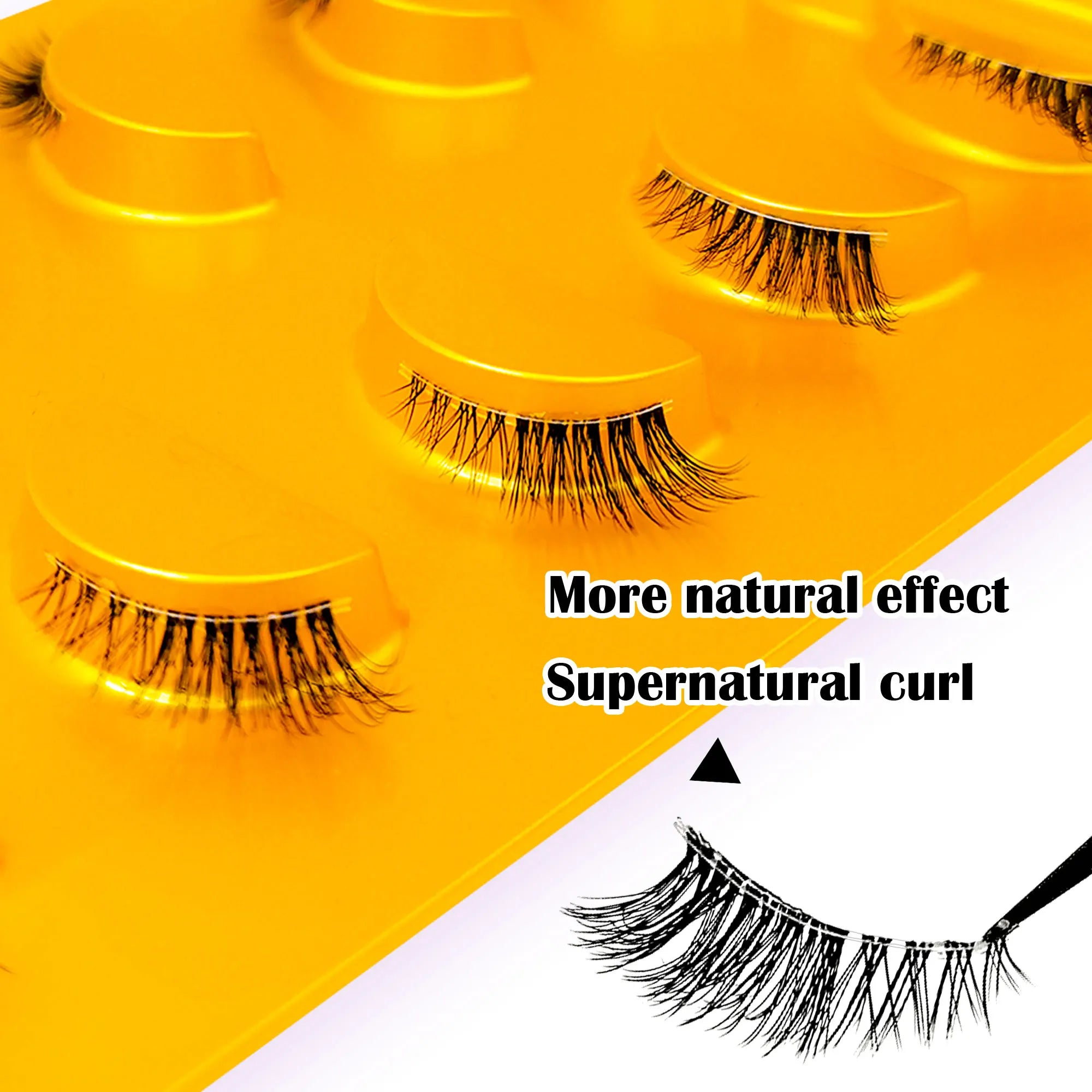 5 pairs of cat eyes - half false eyelashes, eye tail extension, transparent tape, natural, reusable, perfect gift