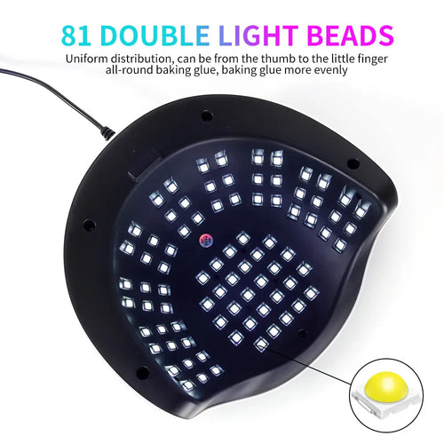 81 LED Nail Dryer Professional UV Nail Lamp  4 Timer Settings Auto Sensor Gel Nail Polish Curing Nail Art Lamp Salon Tools