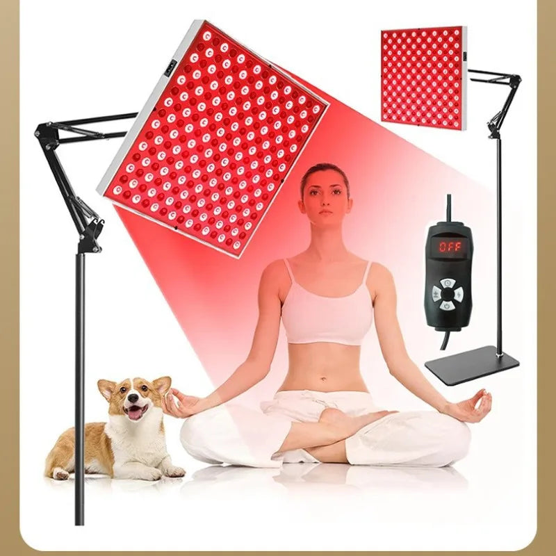 LED Red Light Therapy Panel Lamp for Facial Anti Aging Skin Care Beauty 225 LED Light Body Pain Relief Physical Therapy Tools