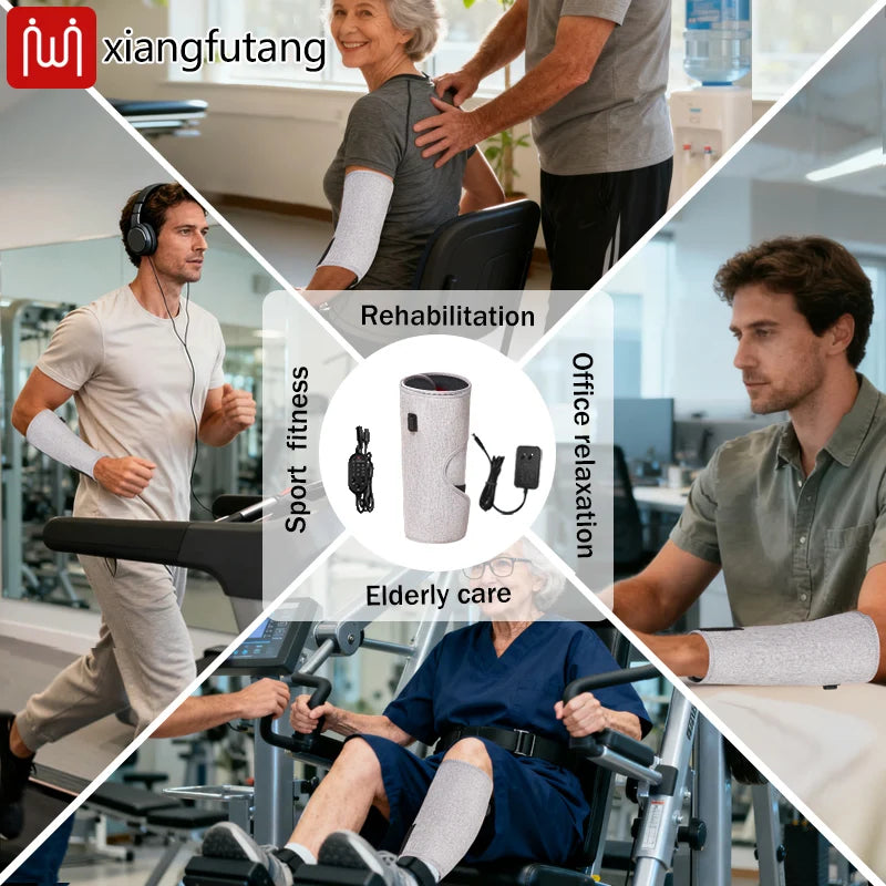 Red Light Electric Heating Calf Support Vibration Massager Eases Pain Fatigue Injury Muscle Relaxation Physiotherapy Leg Warmers