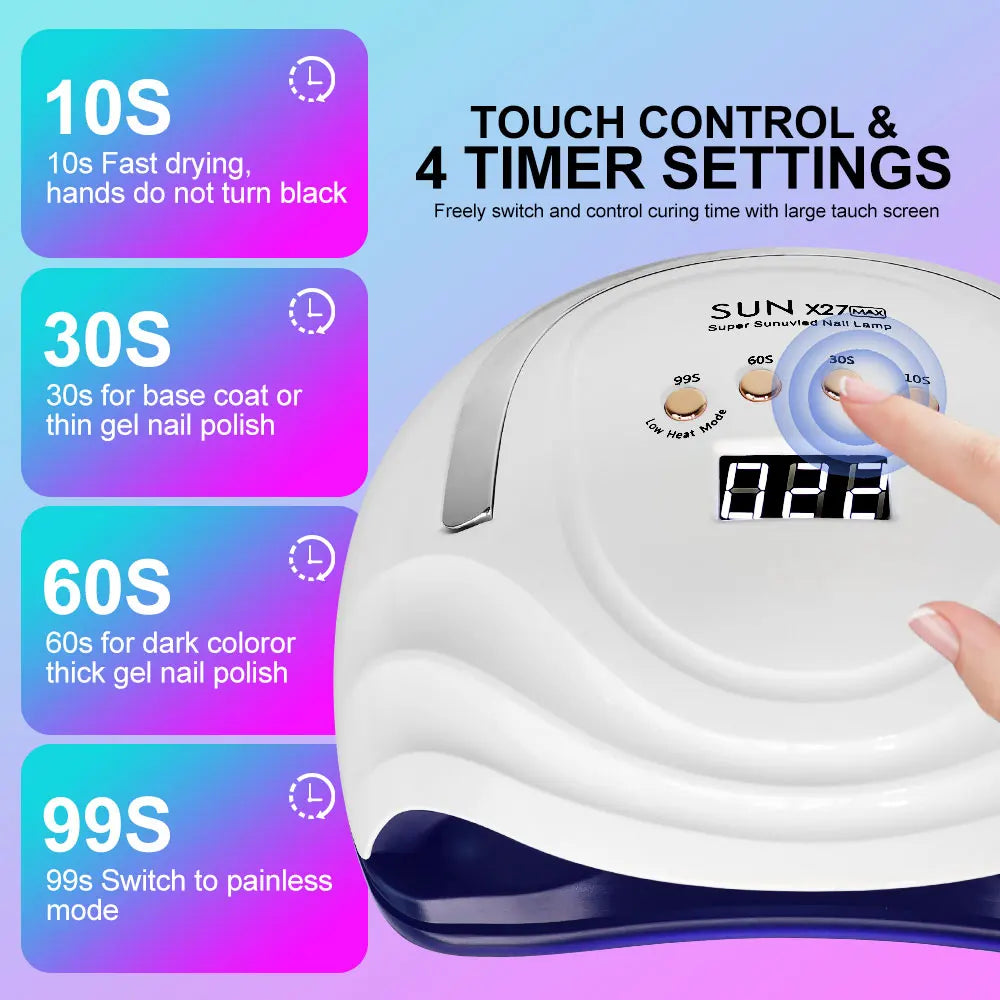 81 LED Nail Dryer Professional UV Nail Lamp  4 Timer Settings Auto Sensor Gel Nail Polish Curing Nail Art Lamp Salon Tools