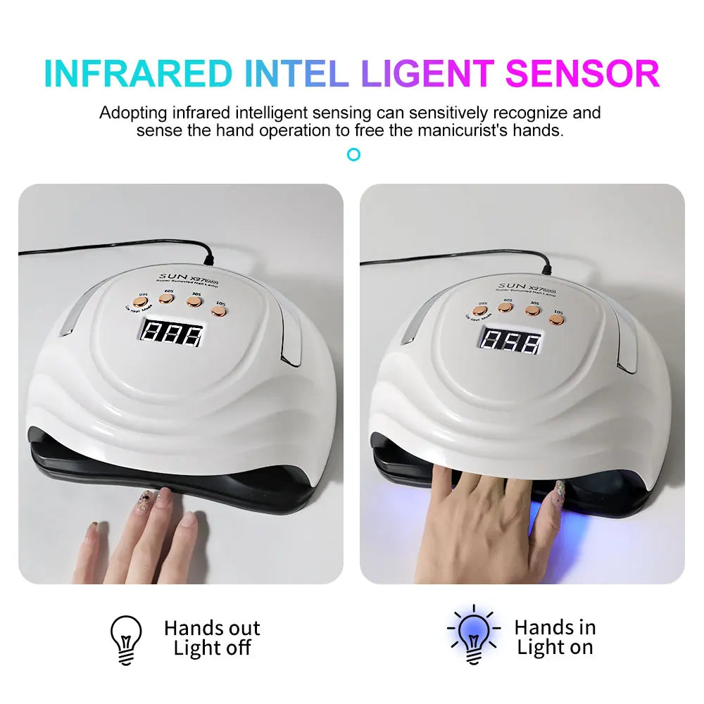 81 LED Nail Dryer Professional UV Nail Lamp  4 Timer Settings Auto Sensor Gel Nail Polish Curing Nail Art Lamp Salon Tools