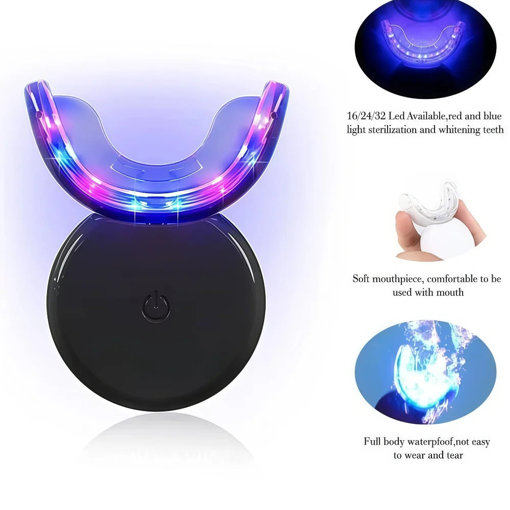 Red/Blue LED Light Therapy Device for Immediate Oral Relief of Tooth Pain, Gum Sensitivity & Swelling