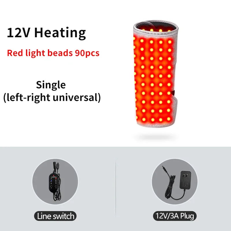 Red Light Electric Heating Calf Support Vibration Massager Eases Pain Fatigue Injury Muscle Relaxation Physiotherapy Leg Warmers