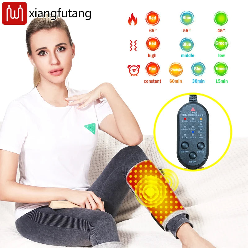 Red Light Electric Heating Calf Support Vibration Massager Eases Pain Fatigue Injury Muscle Relaxation Physiotherapy Leg Warmers