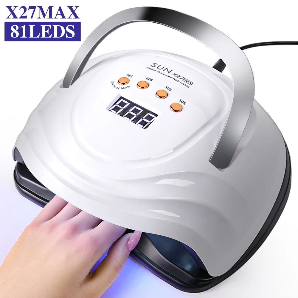 81 LED Nail Dryer Professional UV Nail Lamp  4 Timer Settings Auto Sensor Gel Nail Polish Curing Nail Art Lamp Salon Tools